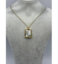 Çelik Gold Çerçeve Kolye - 25-ctr287