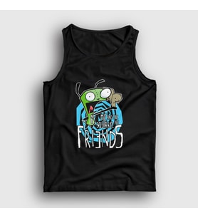 Presmono Unisex Siyah Me And The Squirrel Are Friends Gir Invader Zim Atlet 449008tt