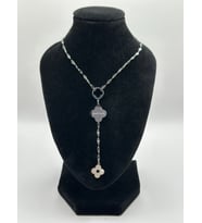 Arnes Jewelry Çelik Silver Yoncalı Kolye