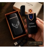 Kişiye Özel 4 Farklı Tasarım Seçeneğiyle Kartal Logolu Usb Şarjlı Çakmak - Hemen Kargo