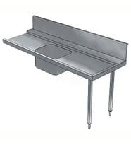 Electrolux Professional Bulaşık Giriş Tezgahı, Tek Evyeli (500x400 Mm), Giyotin Tip Bulaşık Makinesi İçin, 300 Mm Sırt, Sağdan Sola - 1800 Mm BHHPTB18R