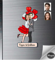 Kişiye Özel Sevgili Ahşap Magnet -11