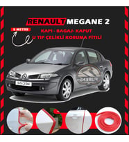 Renault Megane 2 Oto Araç Kapı Koruma Fitili 5metre Parlak Kırmızı Renk