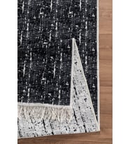 Arya Vl Çift Taraflı,katlanabilir,yıkanabilir,yüksek Kalite Pamuk Salon,oturma Odası,balkon Kilim (Antrasit)