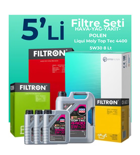 Filtron Renault Master 2.3 Dizel Filtre Bakım Seti Liqui Moly Motor Yağlı (2011-2021) 5 Li