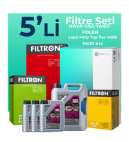 Filtron Renault Master 2.3 Dizel Filtre Bakım Seti Liqui Moly Motor Yağlı (2011-2021) 5 Li