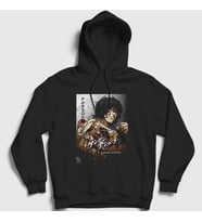 Presmono Unisex Beyaz Ohma Tokita V3 Anime Kengan Ashura Kapüşonlu Sweatshirt 318309tt (Siyah)