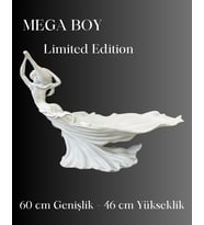 Fu Glowis Dev Boy Dans Eden Tanrıça Figürlü Dekoratif Objede Mum Hediyelik Ev Dekoru Koleksiyon  Özel Seri