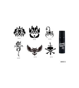 Vahşi Hayvanlar Spray Tattoo Geçici Sprey Dövme Seti