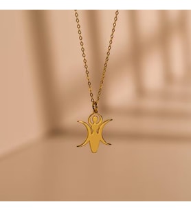Kişiye Özel Üçlü Ay Tanrıçası Sembol Kolye 925K Gümüş (Gold)