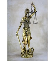 Narçiçeği Takı ve Hediyelik Eşya Adalet Tanrıçası Themis Büyük Boy Heykel Biblo (Altın)