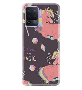 Kılıfland Oppo Reno 5 Lite Kılıf Silikon Resimli Kapak Belive in Magic Stok 1140