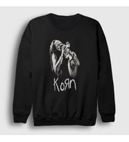 Presmono Unisex Siyah Jonathan Davis Korn Sweatshirt 92173tt