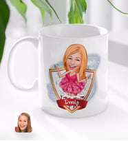 BK Gift Kişiye Özel İsimli Kadın Doğum Günü Karikatürlü Beyaz Kupa Bardak-1