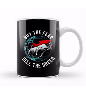 Buy The Fear Sell The Greed Bull Market Investing Kupa Bardak Porselen