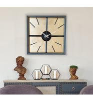 Markakanvas Ahşap ,Metal Altın(Gold)Renkli Duvar Saati 50x50cm