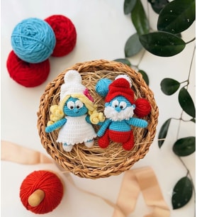 OYUNCAK ŞİRİN BABA VE ŞİRİNE (ORGANİK, EL ÖRGÜSÜDÜR)