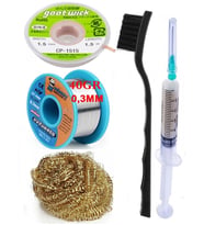 Mechanic Lehim Tel 40G 0,3mm Flux Lehim Toplama CP-1515 Emme Teli 1,5mm Havya Ucu Temizleme Teli Set02