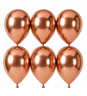 Bakır Renk Lateks krom Balon (30 cm) - 6 Adet