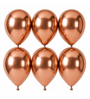 Bakır Renk Lateks krom Balon (30 cm) - 6 Adet