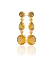 Kadir Jewellery 22 Ayar Altın Kaplama Vintage Küpe -El İşçiliği Ve Hipoalerjenik Küpe