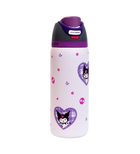 Owala 32 Oz Desenli FreeSip Kapaklı Vakumlu Spor & Outdoor Çelik Termos (Mor-Beyaz)