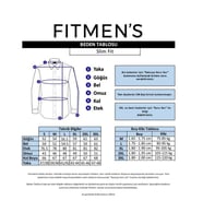 Slim Fit Uzun Kol Premium Kalın Çizgili Yaka Düğmeli Hediye Kutulu Kolay Ütülenebilir Erkek Gömlek FS-001375 - Beyaz Açık Mavi