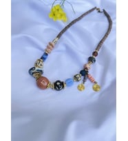 serapis accessories Etnik Bohem Cam Boncuk Ahşap Özel Tasarım Kadın / Kız Kolye