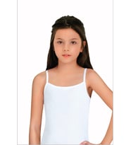 Kız Çocuk İnce Askılı Ribana Atlet 6'lı paket (Beyaz)