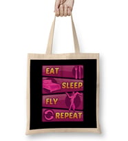 Eat Sleep Fly Repeat Aerial Yoga Silks Bez Çanta Uzun Saplı