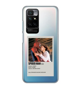 Redmi 10 2022 Uyumlu Spider Man Minimalist Poster Desenli Şeffaf Telefon Kılıfı