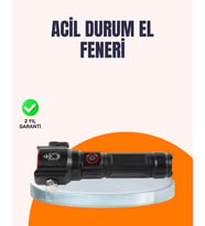 Çok Fonksiyonlu Acil Durum Feneri Yan Işıklı Çekiçli