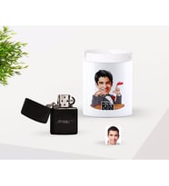 BK Gift Kişiye Özel Babalar Günü Hediyesi Godfather Baba Karikatürlü Seramik Kül Tablası ve Benzinli Çakmak Seti-6 (Model 1)