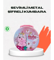 Mini Çocuk Kasası Güvenli Kilitli Birikim Kutusu - Lisinya