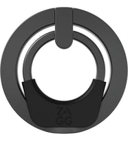 ZAGG Halka Çıtçıt 360, Manyetik Halka Aksesuarı - 360 Derece Döndürme, Destek Çubuğu ile Güvenli Tutuş - Süper Güçlü Mıknatıs, MagSafe Cihazları ile Uyumlu, iPhone 14 ve Snap Uyumlu Cihazlar, Siyah