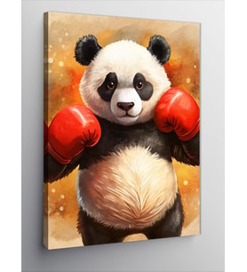 Kanvas Tablo Boksör Panda