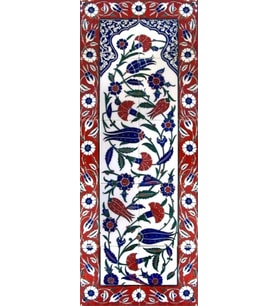 Armada Çini 40x100 Cm ED 707 Lalezar El dekoru Çini Pano