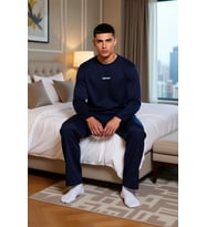 Erkek Regular Fit Uzun Kollu Pijama Takımı Fonksiyonel Dayanıklı Kaliteli Konforlu Estetik