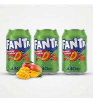 Fanta Mango Flavour Şeftali ve Mango Aromalı Gazlı İçecek 330 ml (3 ADET)