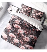 MonoHome Roses Garden 3D Pamuk Saten Çift Kişilik Nevresim Takımı (Çok Renkli)