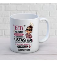 Kişiye Özel Elti Tasarımlı Elti Olmak Kolay Değil Yazılı İsimli Seramik Kupa