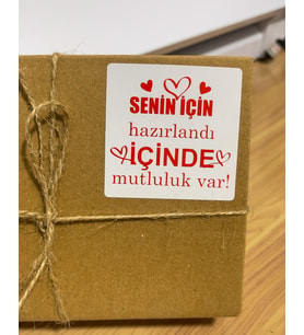 Eticaret Yapışkanlı Etiket 6x6 cm 500 Adet