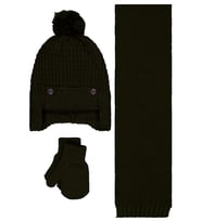 Civil Baby 6-18 Ay Atkı Bere Eldiven Set - Yeşil