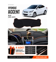 HYUNDAİ ACCENT BLUE (2011-2017) Uyumlu Torpido Örtüsü Torpido Kılıfı - Siyah Kahverengi