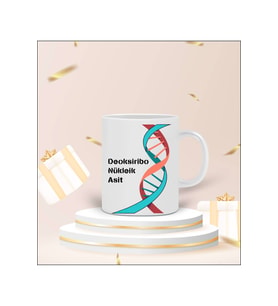 DNA Tasarımlı Kupa Bardak (Beyaz)