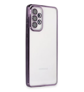 Galaxy A73 5G Kılıf Lensli Silikon - Mor