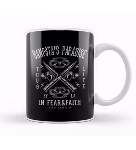 Gangsta Paradise Thug Life In Fear And Faith Kupa Bardak Porselen