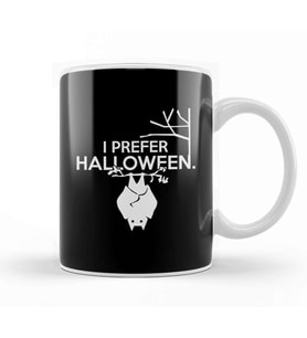 Christmas I Prefer Halloween Kupa Bardak Porselen