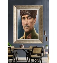 Gümüş Çerçeveli Atatürk Tablo za357