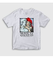 Presmono Unisex Çocuk Beyaz Medusa Alice In Chains T-Shirt 7777tt